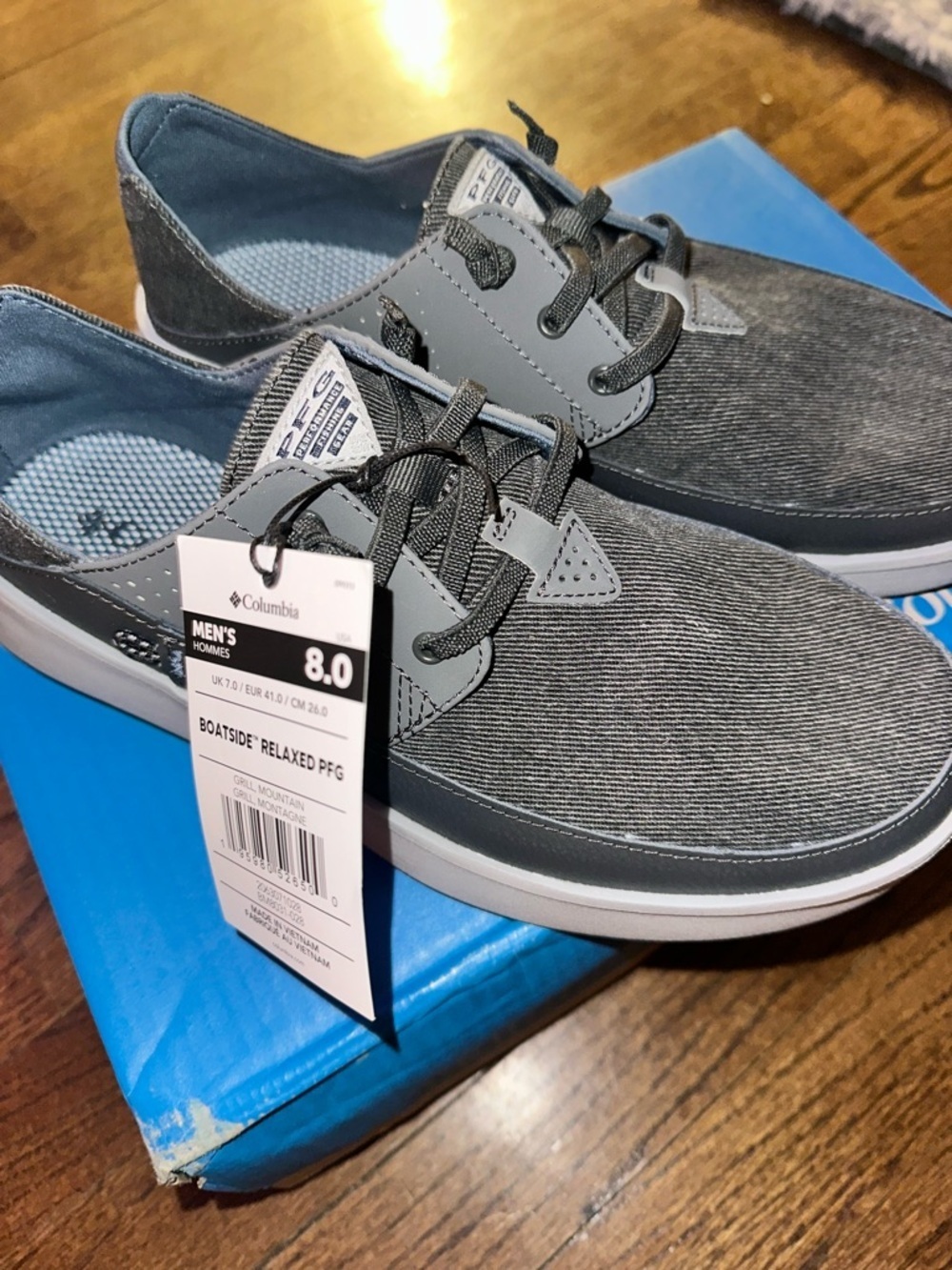 Columbia Men's Boatside Relaxed PFG Gray Casual Boat Shoes NWT Men’s 8